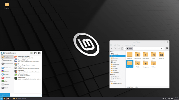 Linux Mint&nbsp;22.2. Вход по&nbsp;отпечатку пальца, заметки на&nbsp;Android, металлический серый